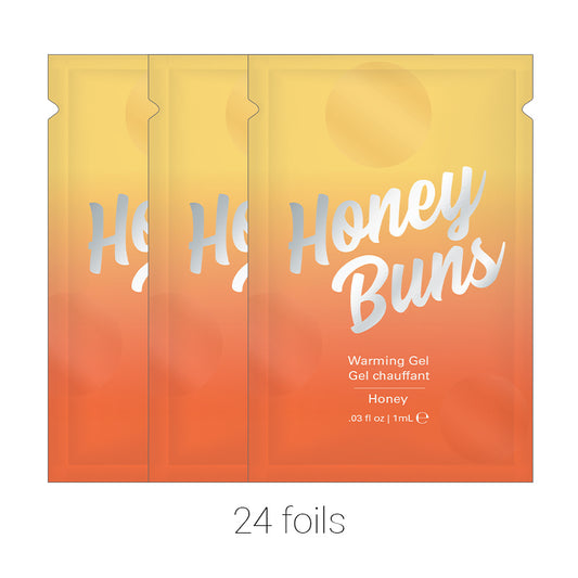 Honey Buns Warming Arousal Gel (Bulk Pack/24 pcs) .03 oz Foils