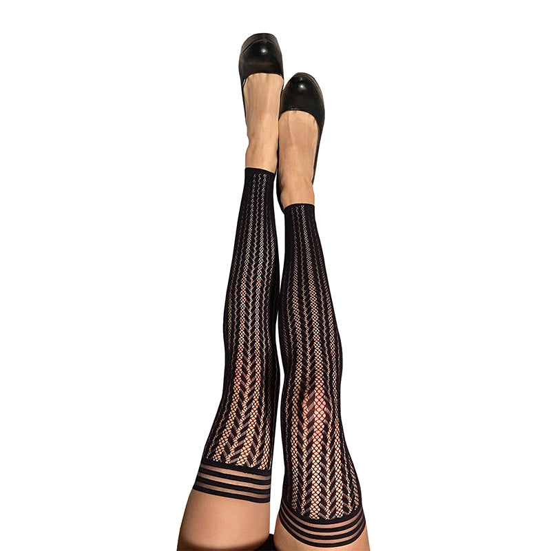 Kixies Lindsay Footless Fishnet Thigh-Highs