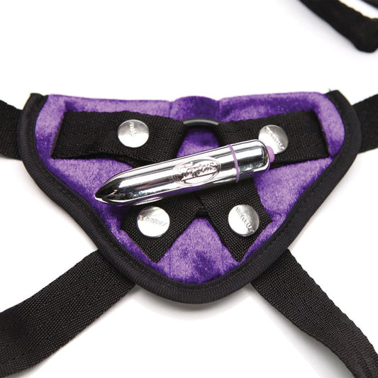 TANTUS VELVET VIBRATING STRAP-ON HARNESS