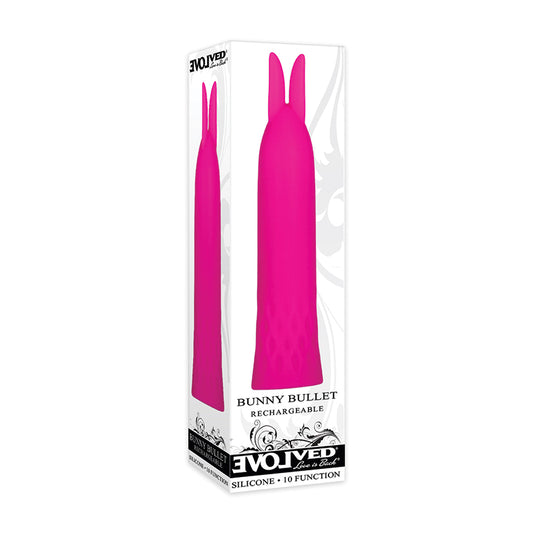 Evolved Bunny Bullet Rechargeable Silicone Vibrator With Ears Pink