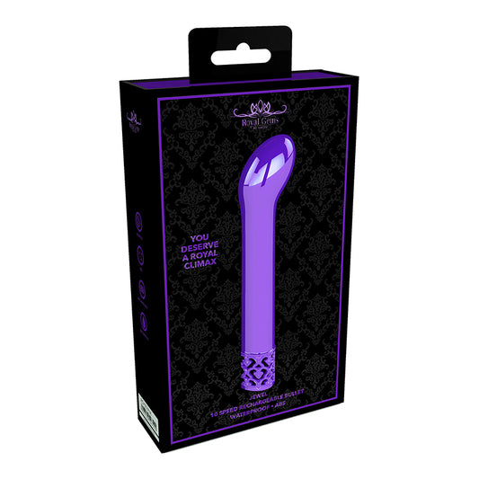 Shots Royal Gems Jewel Rechargeable Curved ABS Bullet Vibrator