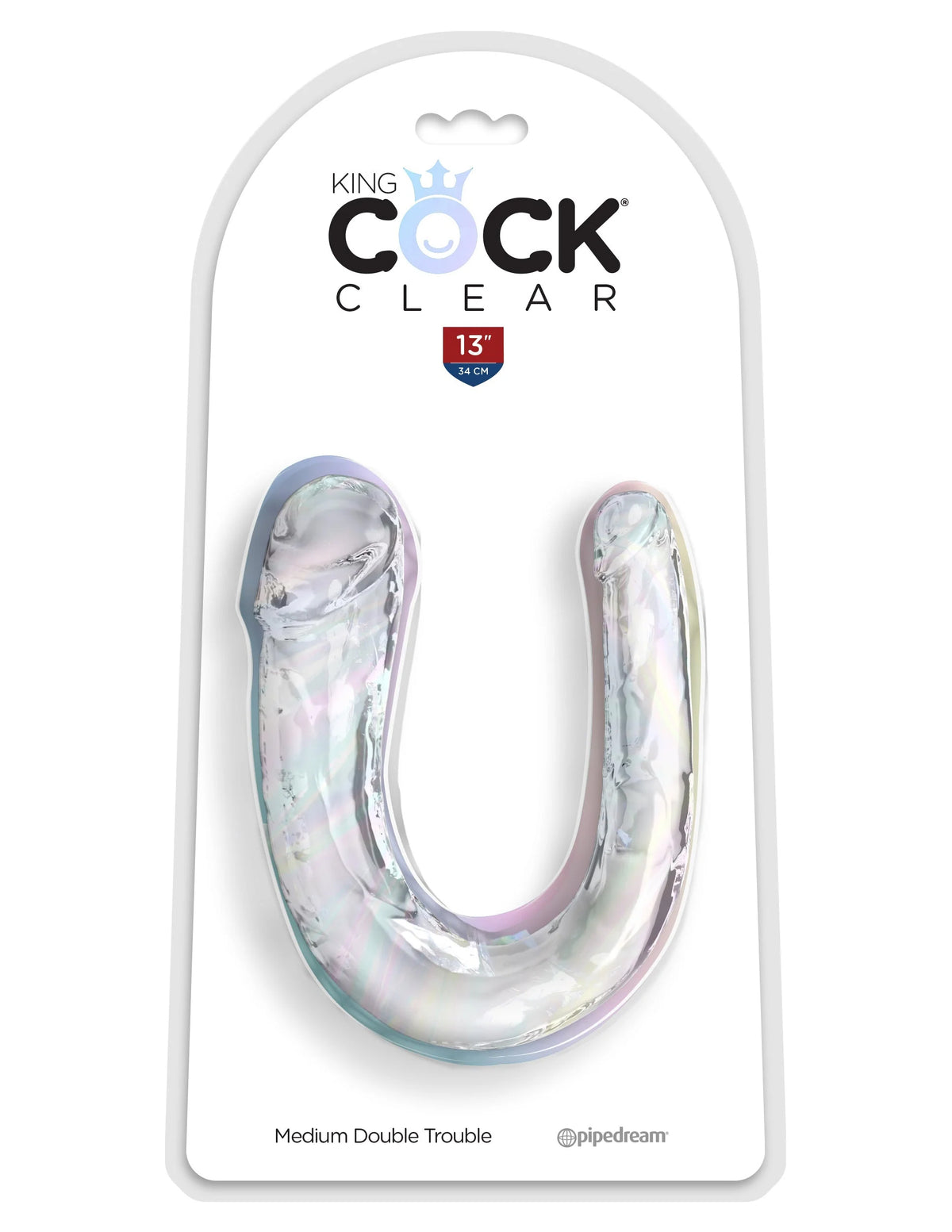 KING COCK CLEAR MEDIUM DOUBLE TROUBLE - PD578620