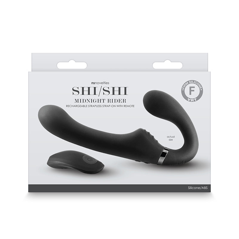 ShiShi Midnight Rider Vibrating Strapless Strap-On