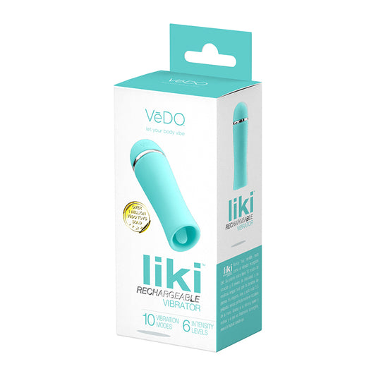 Vedo Liki Rechargeable Flicker Vibe Tease Me Turquoise - Pinkfoxxx