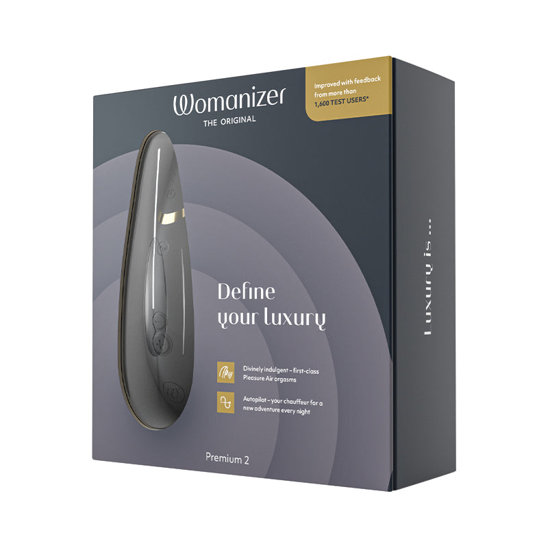 Womanizer Premium 2 Rechargeable Silicone Luxurious Pleasure Air Clitoral Stimulator