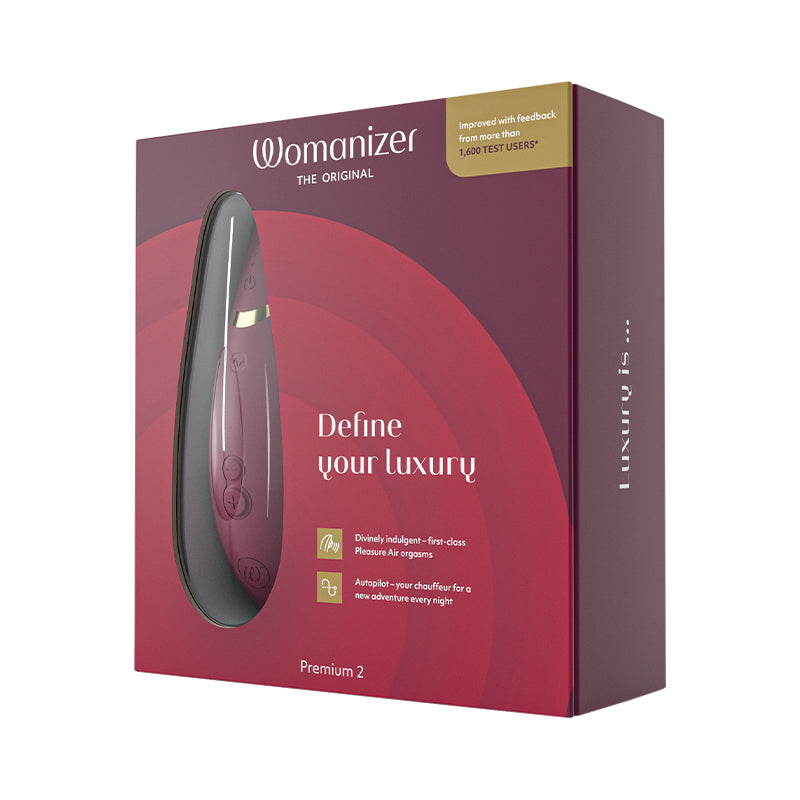 Womanizer Premium 2 Rechargeable Silicone Luxurious Pleasure Air Clitoral Stimulator