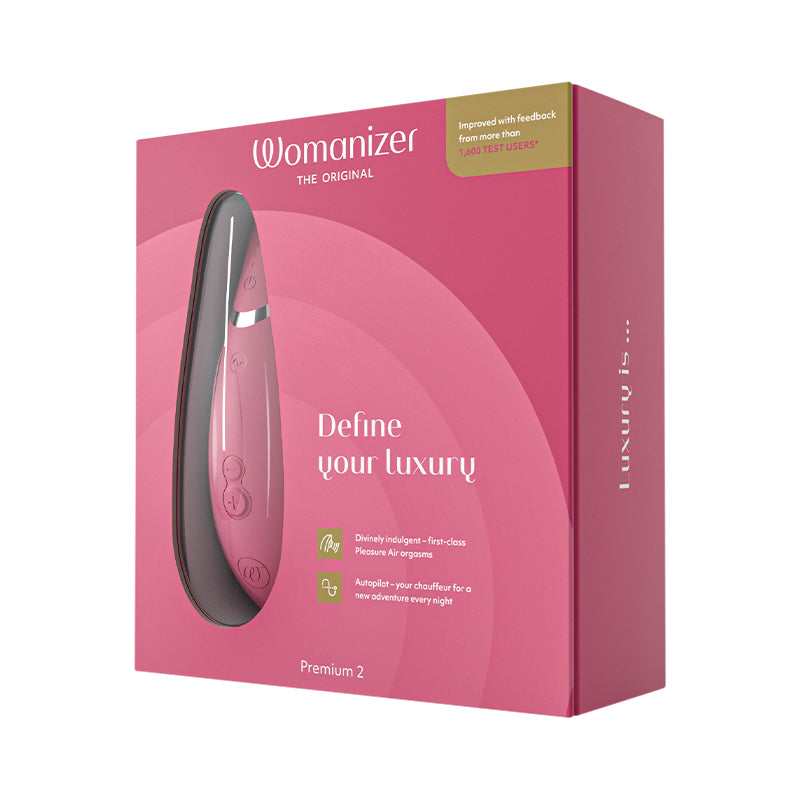 Womanizer Premium 2 Rechargeable Silicone Luxurious Pleasure Air Clitoral Stimulator