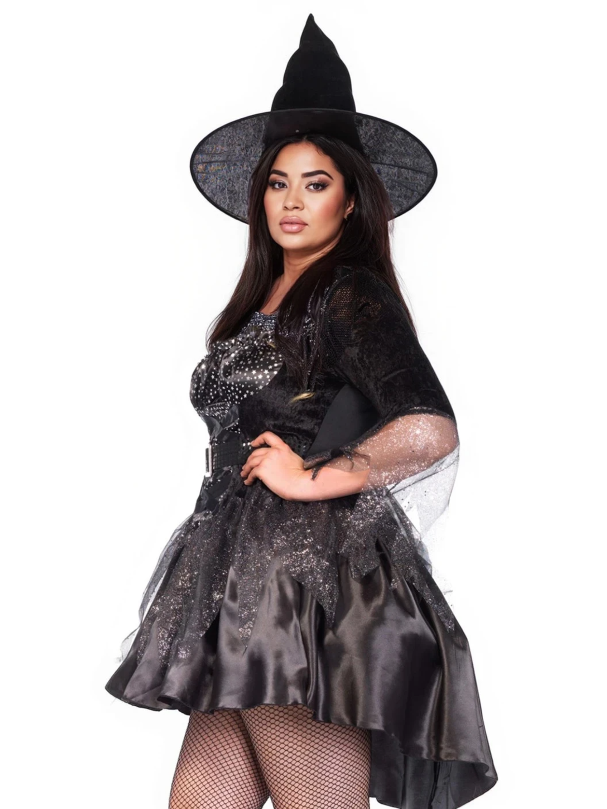 Plus Black Magic Witch Costume - 85475X    00108