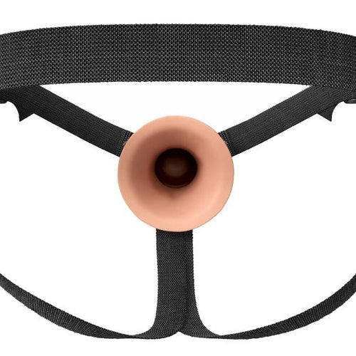 FANTASY X-TENSIONS ELITE 7IN SILICONE HOLLOW STRAP-ON DUAL DENSITY - LIGHT - PD415921