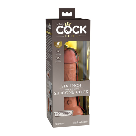 Pipedream King Cock Elite. Dual Density Silicone Cock Realistic Dildo With Suction Cup