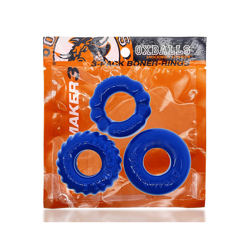 OxBalls Bonemaker 3-Pack Boner Cockring Kit FLEXtpr