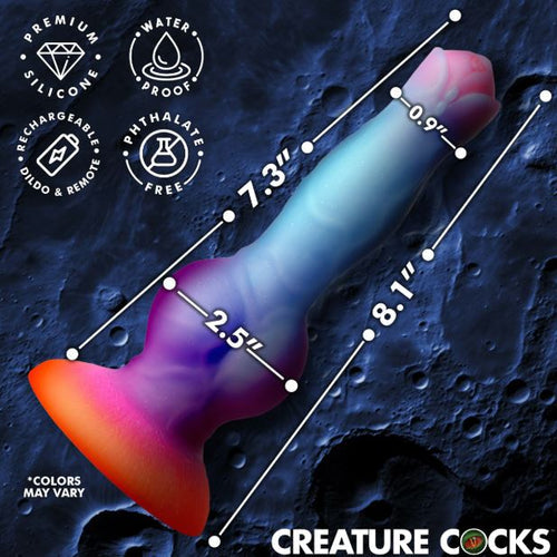 CREATURE COCK ASTRO COCK VIBRATING GLOW IN THE DARK SILIC/DILDO - XRAH809