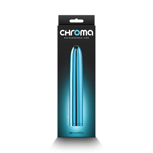 Chroma Rechargeable Vibe 7 in. Teal