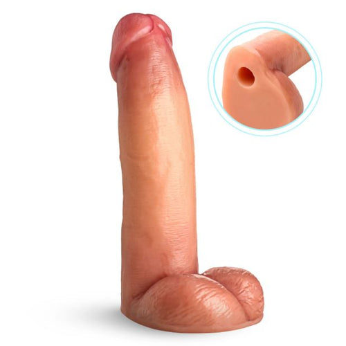 COCK LOCK DILDO W/BALLS 8 " - XRAH813