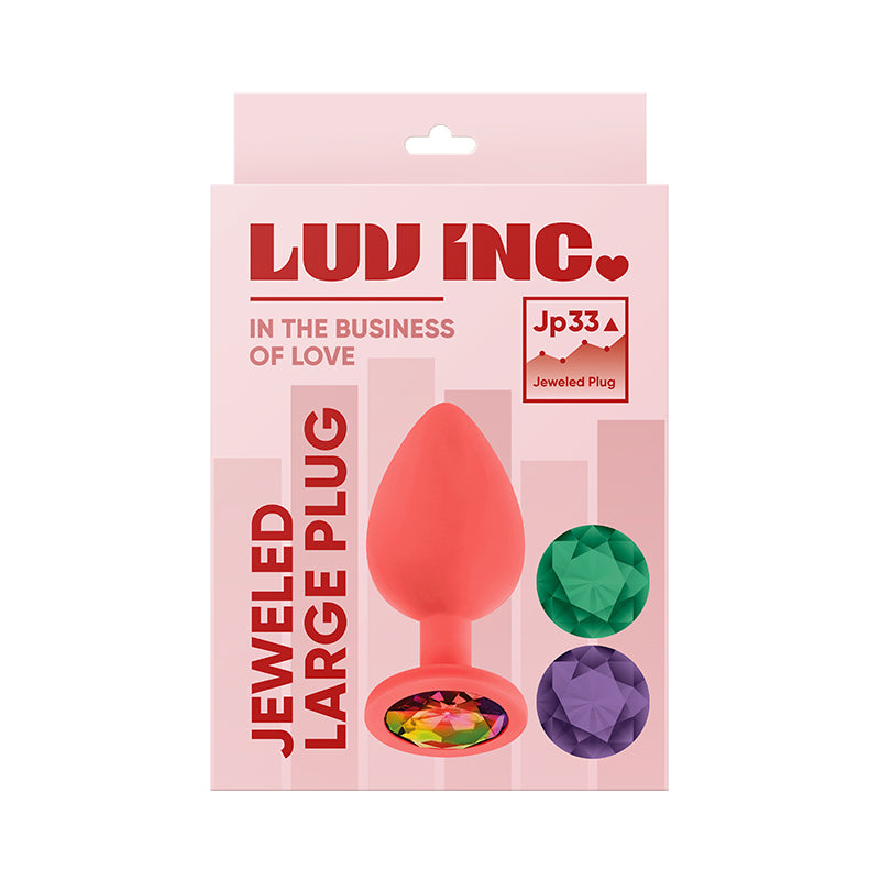 Luv Inc Jp33 Jeweled Plug Silicone with 3-Piece Interchangeable Gems