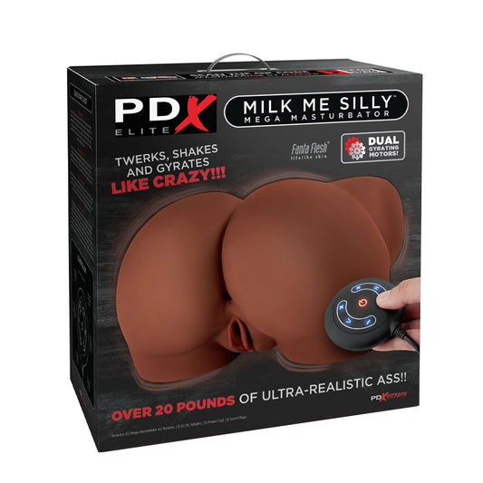 PDX Elite Milk Me Silly Remote-Controlled Vibrating Rotating Dual-Entry Mega Masturbator