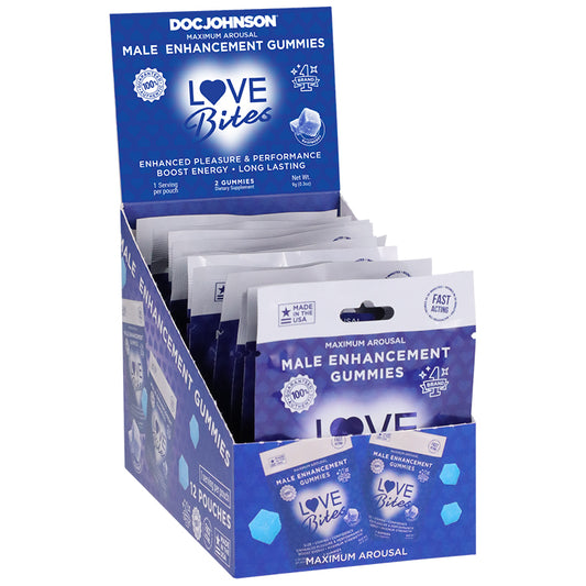 Love Bites Enhancement Gummies 2-Pack 12-Piece Display