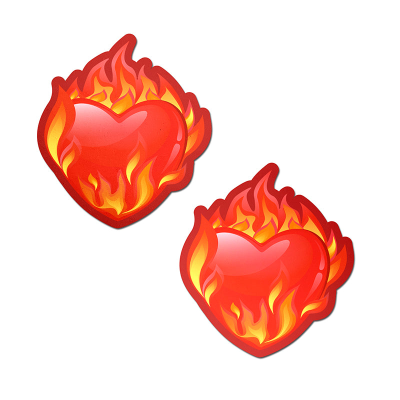 Pastease Flaming Heart Nipple Pasties