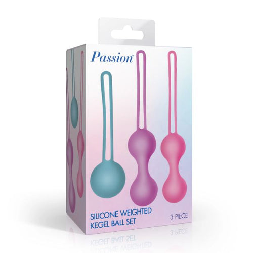 PASSION SILICONE WEIGHTED KEGEL BALL SET - XRAH842
