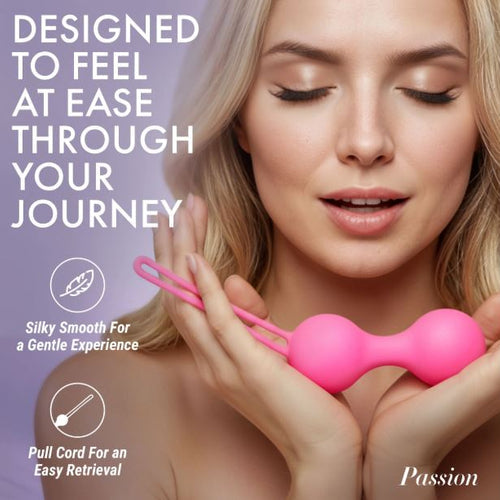 PASSION SILICONE WEIGHTED KEGEL BALL SET - XRAH842