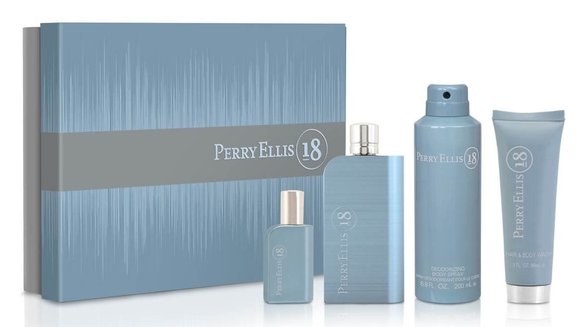 PERRY ELLIS 18 4PC SET, MEN'S GIFT SET, EDT