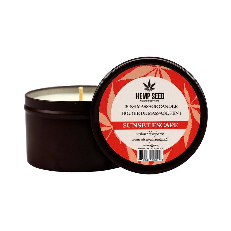 Earthly Body Hemp Seed 3-in-1 Massage Candle 6 oz.