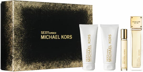 MICHAEL KORS SEXY AMBER 4PC SET, WOMEN'S GIFT SET, EDP