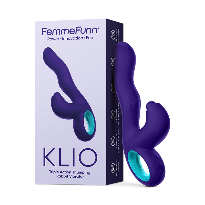 FemmeFunn Klio Rechargeable Silicone Triple Action Thumping Rabbit Vibrator