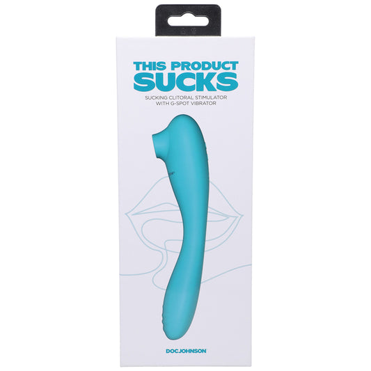 This Product Sucks Rechargeable Bendable Dual Ended Silicone Sucking Clitoral Stimulator & G-Spot Vibrator