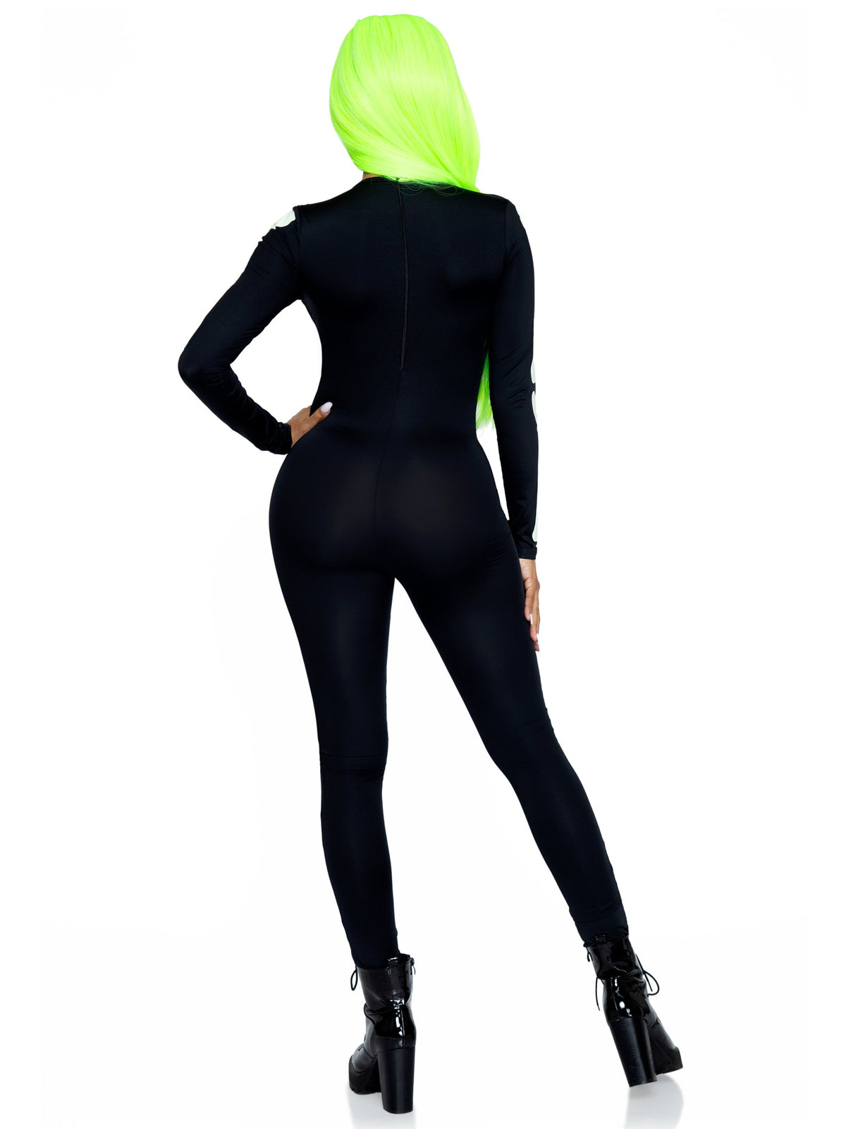 Printed Glow In The Dark Skeleton Catsuit - 85346     00701