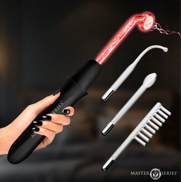 MASTER SERIES ELEKTRAWAND RECHARGEABLE VIOLET WAND W/ATTACHMENTS BLACK - XRAH855BLACK