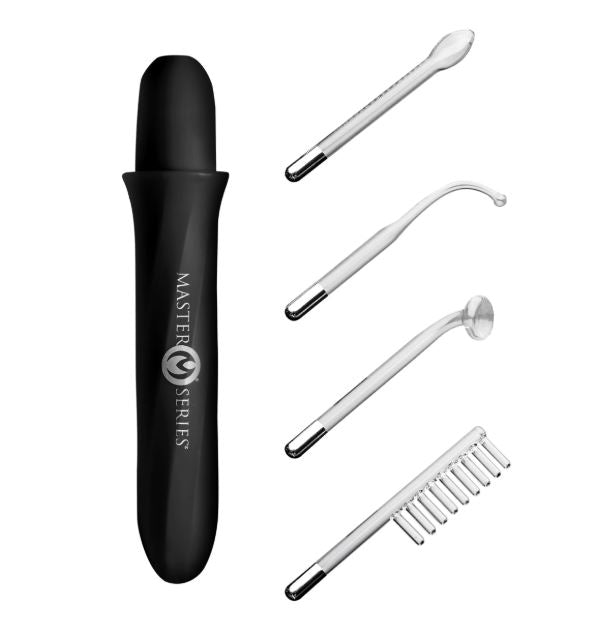 MASTER SERIES ELEKTRAWAND RECHARGEABLE VIOLET WAND W/ATTACHMENTS BLACK - XRAH855BLACK