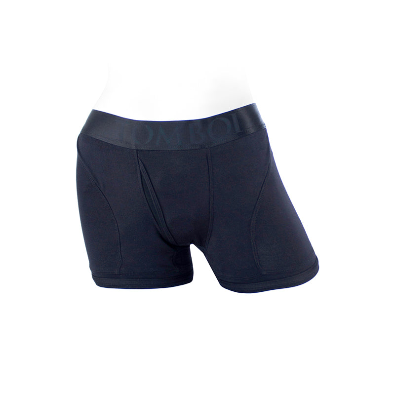 SpareParts Tomboii Rayon Boxer Briefs Harness Black Size