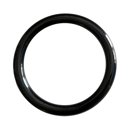 Rouge Stainless Steel Round Cock Ring 50mm Black - Pinkfoxxx