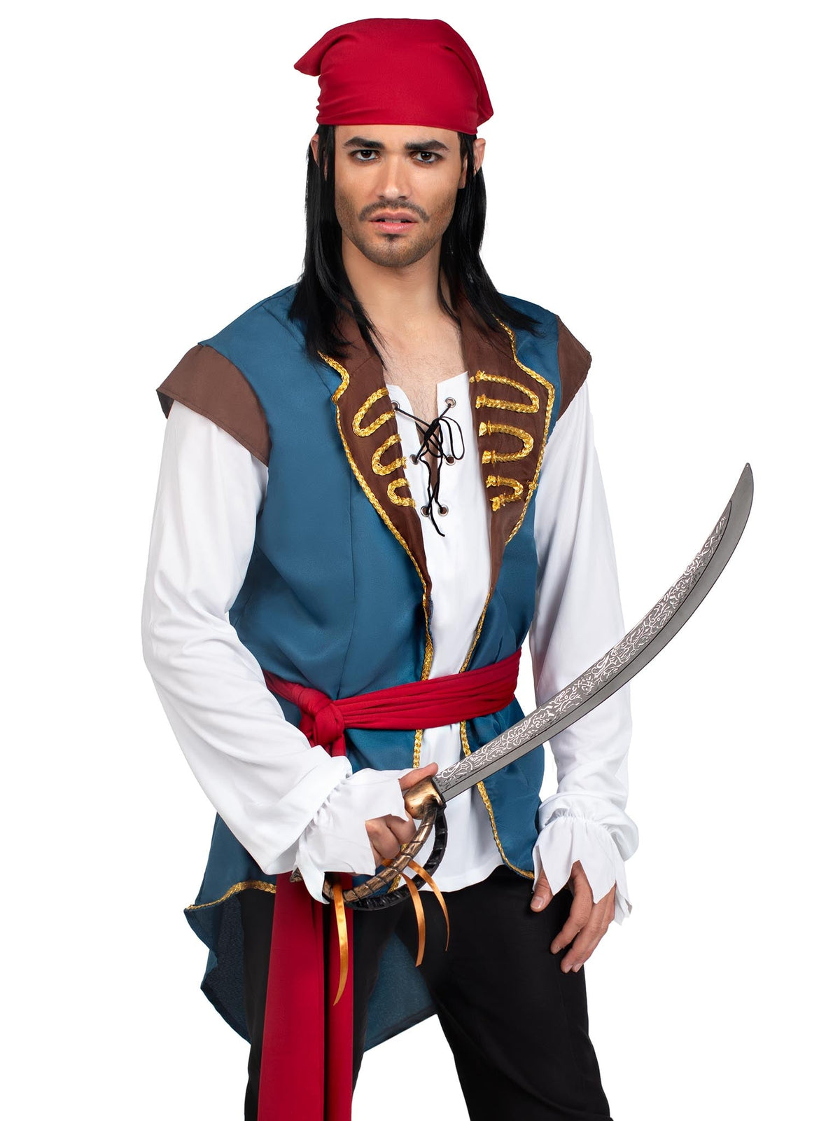 Men's 3 PC Scoundrel Pirate Costume - 86637     10106