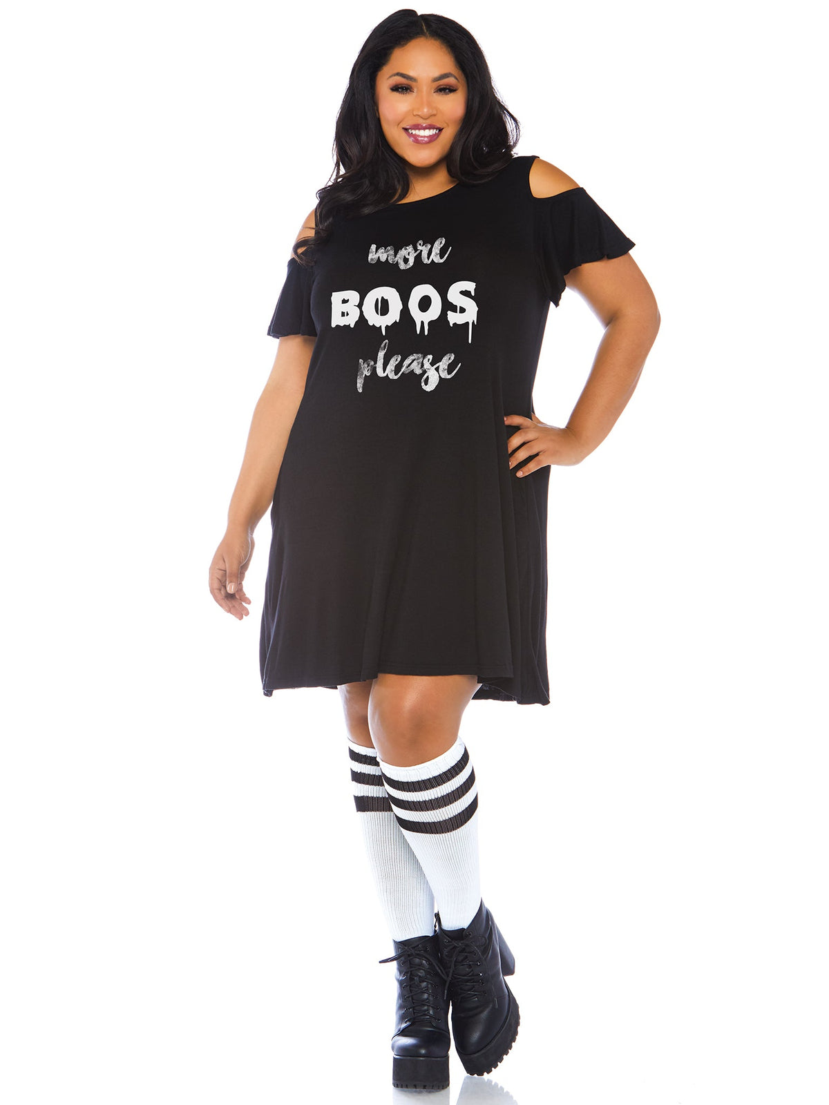 Plus Size More Boos Jersey Dress with Pockets - 86768X    00108