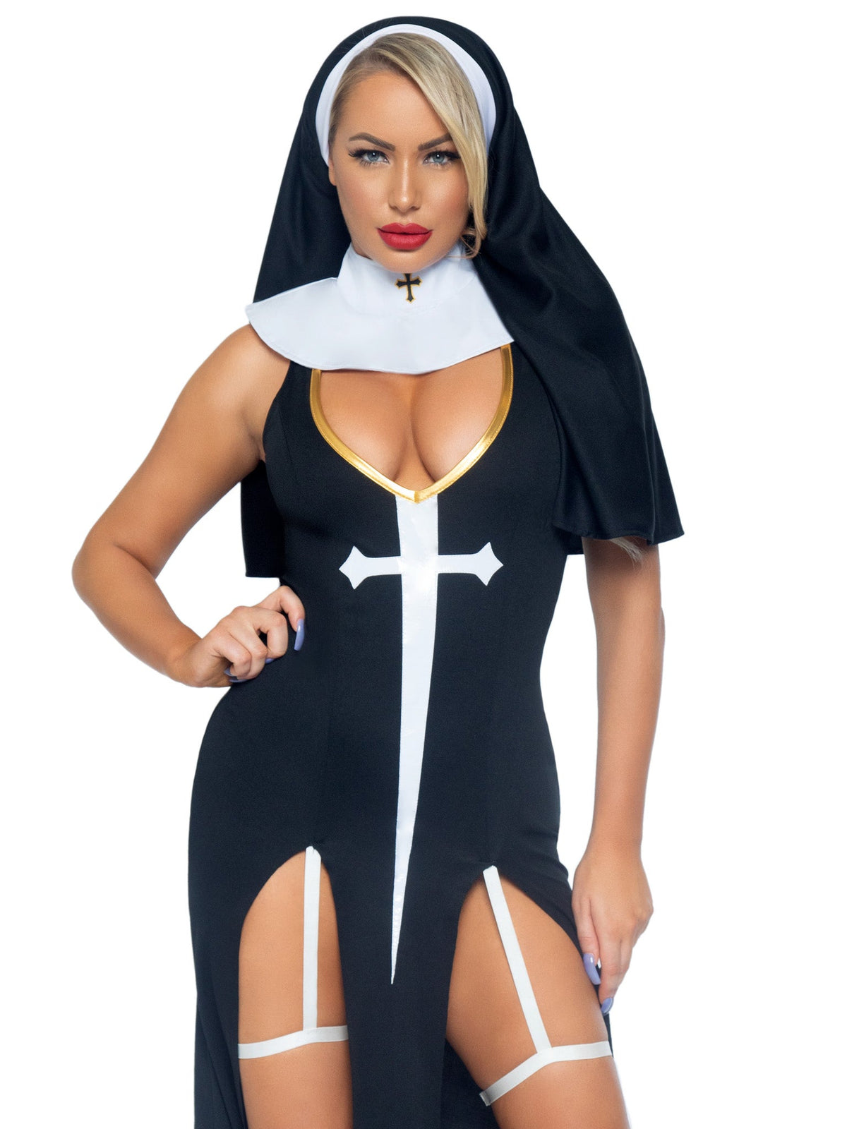 Sultry Sinner Nun Costume - 86972     00701