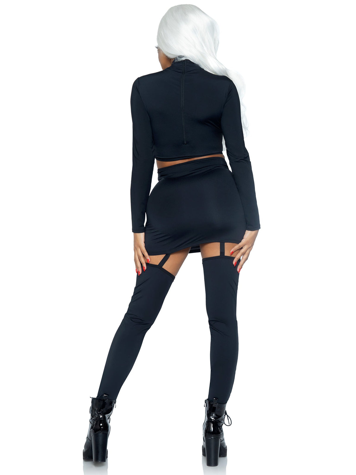 Golden Skeleton Crop Top and Skirt - 87061     05401