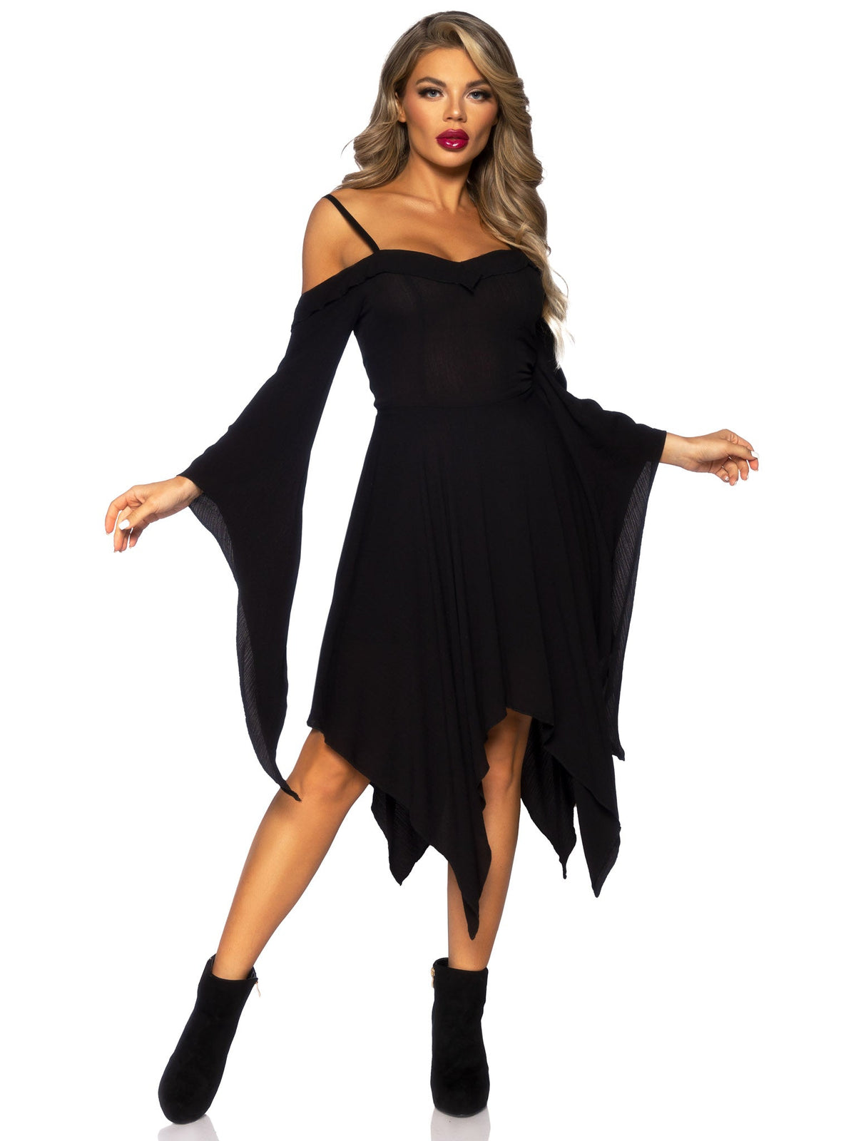 Bell Sleeved Peasant Dress - 87117     00101