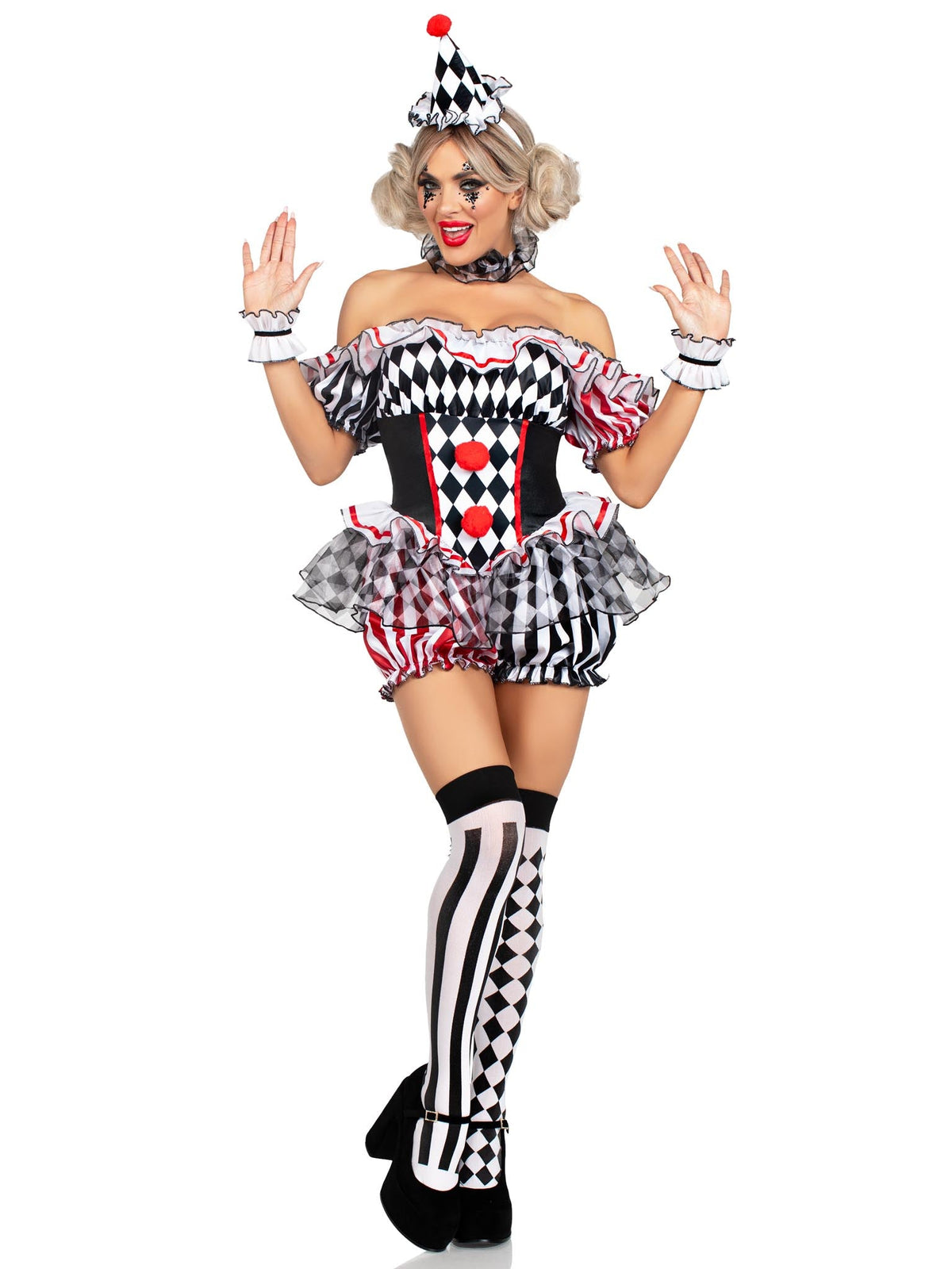 Darling Harlequin Clown Costume - 87237     10125
