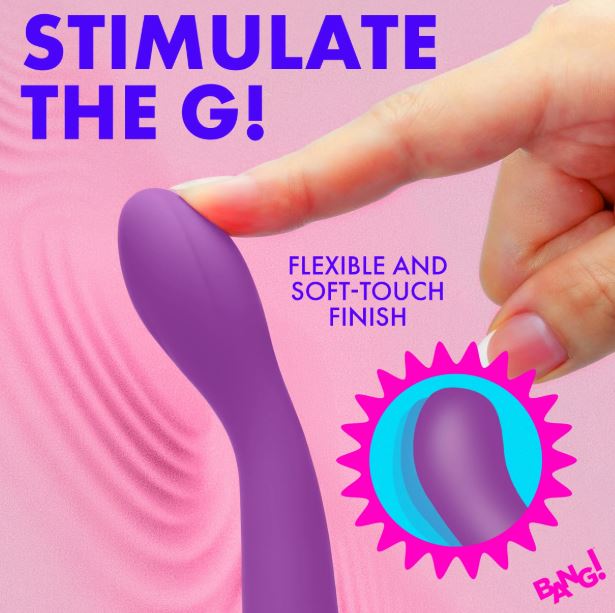 G-SPOT FLEXIBLE SILICONE VIBRATOR PURPLE - XRAH875PURPLE