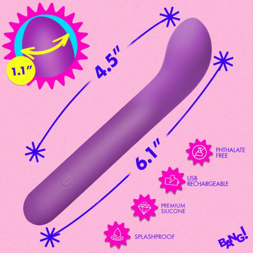 G-SPOT FLEXIBLE SILICONE VIBRATOR PURPLE - XRAH875PURPLE