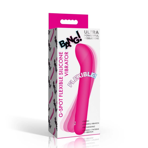G-SPOT FLEXIBLE SILICONE VIBRATOR PINK - XRAH875PINK