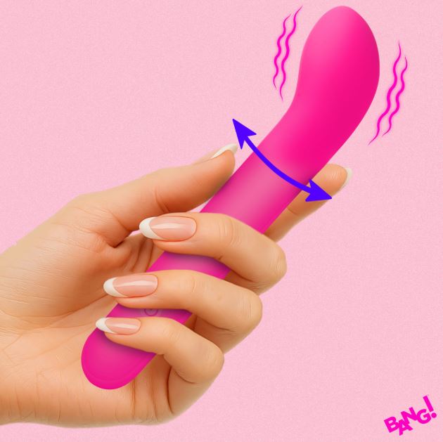 G-SPOT FLEXIBLE SILICONE VIBRATOR PINK - XRAH875PINK