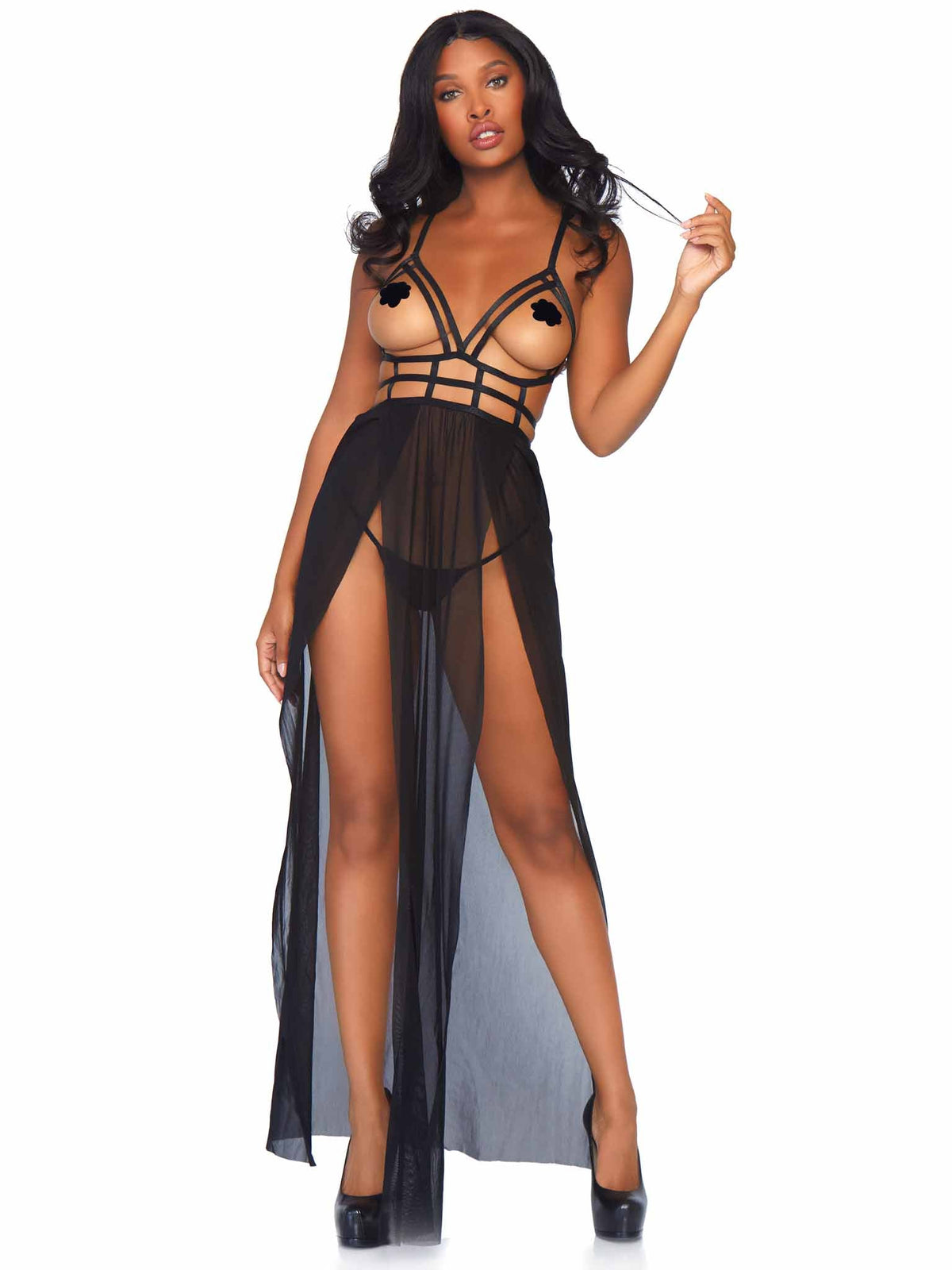 Yours Always Open Cup Gown Set - 88020     00105