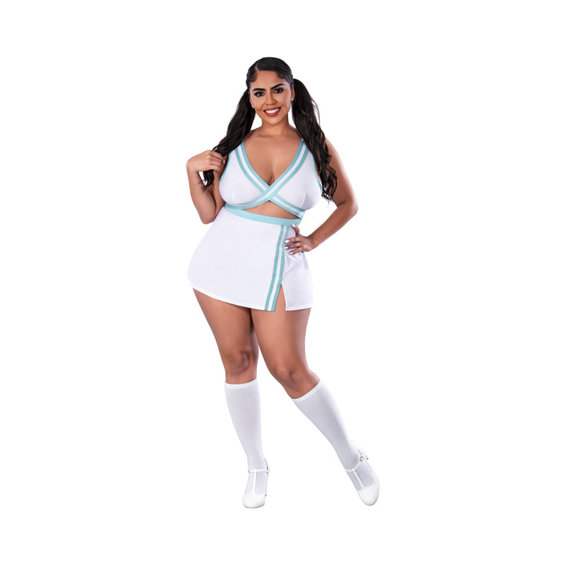 Magic Silk Dress Up School Spirit Costume White Queen Size - Pinkfoxxx