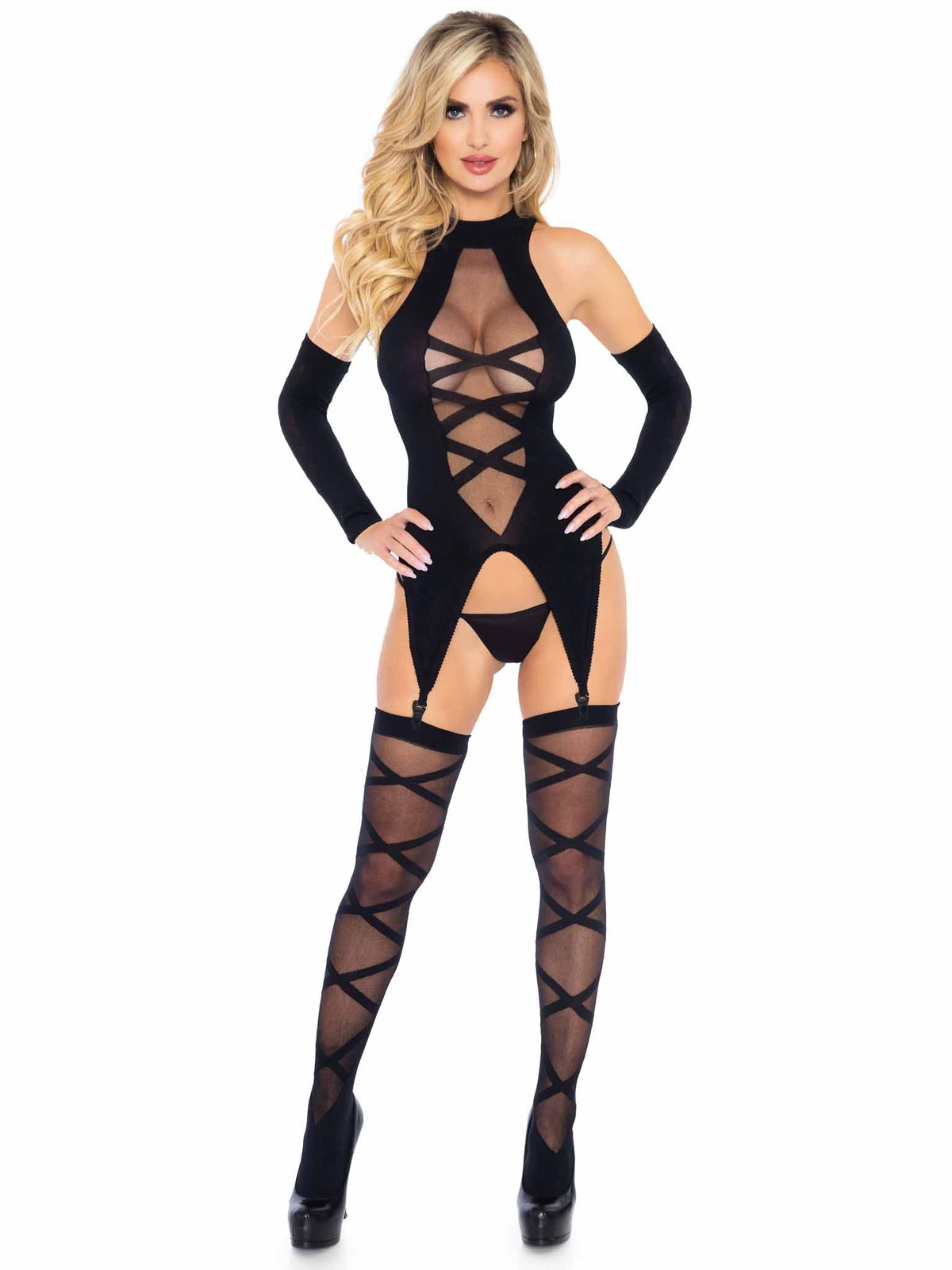 Wrap Me Up Cami Top & Stockings Set - 89128     00122