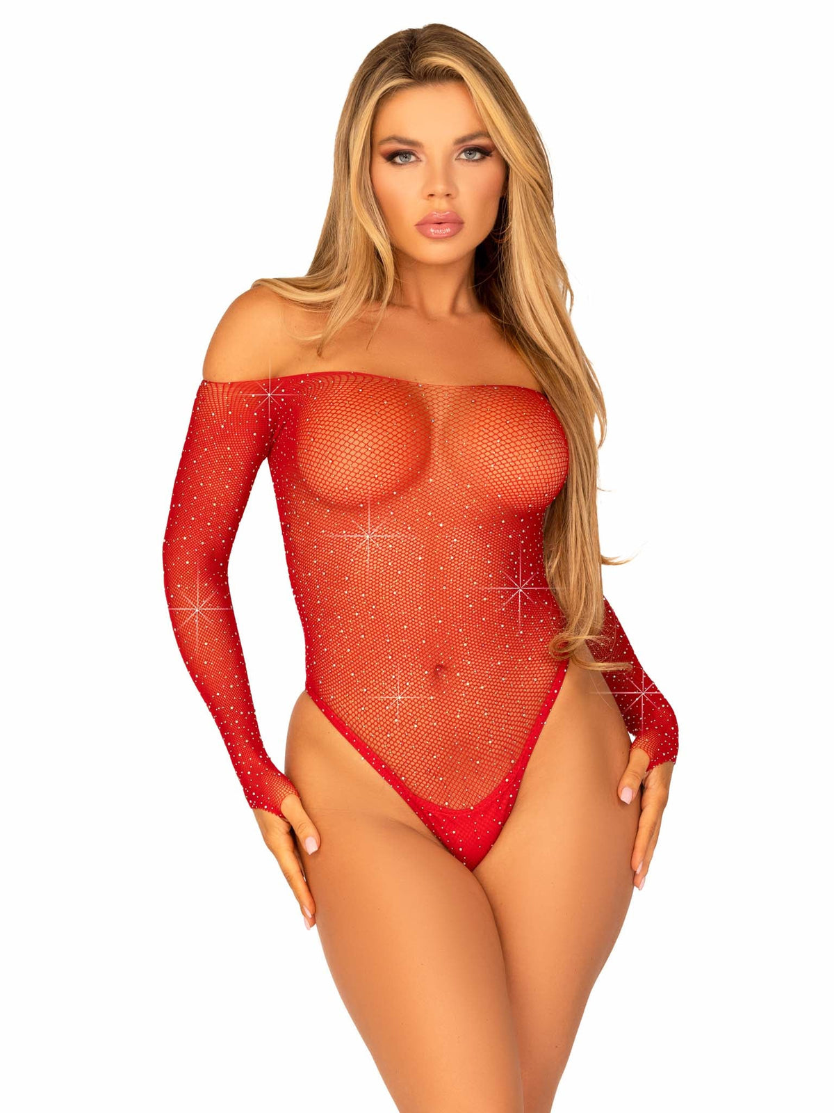 Falling 4 U Rhinestone Bodysuit - 89231     00122