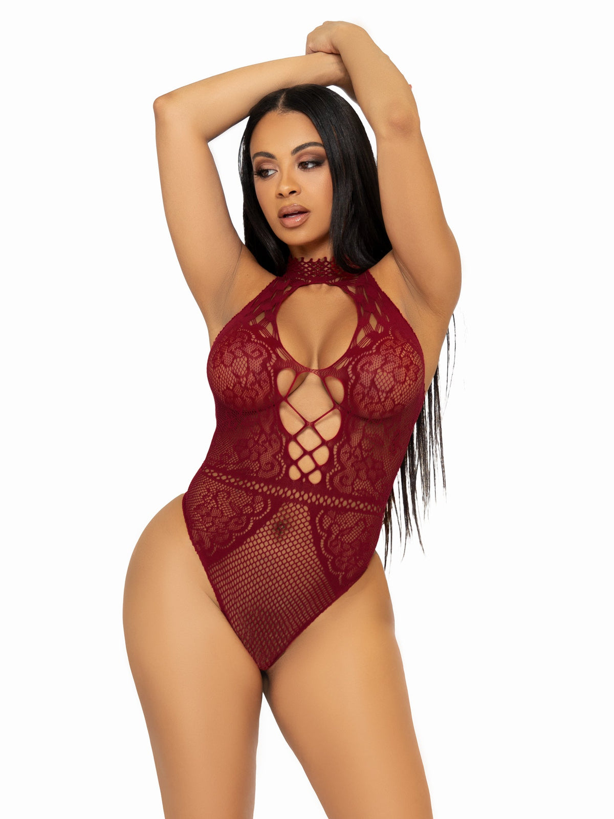 Bring The Heat Lace Bodysuit - 89307     00122