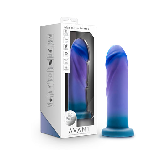 Avant Midnight Rendezvous 7.5 in. Dildo Ocean Blue